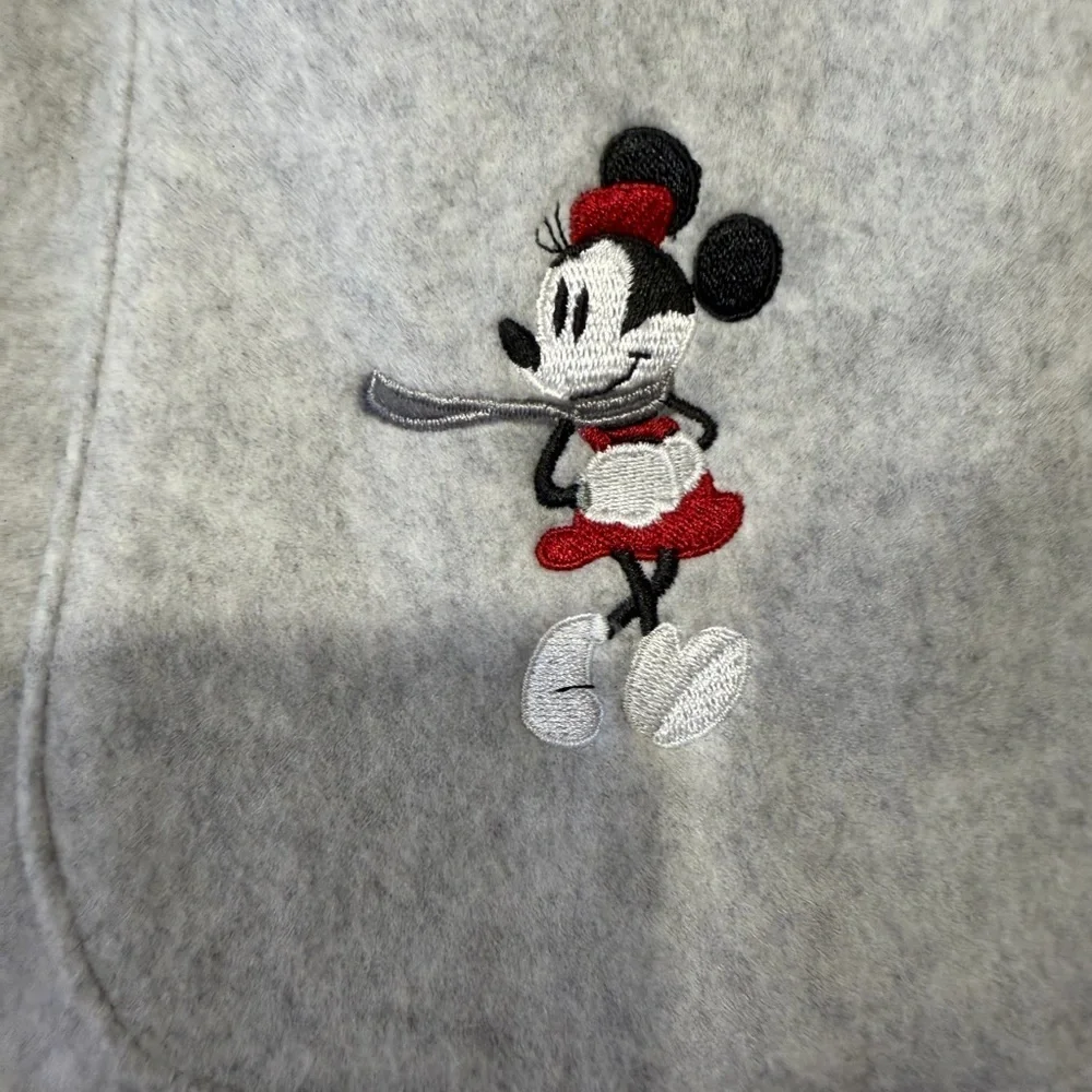 VINTAGE DISNEY STORE Mickey & Minnie Mouse Heart Fleece Jacket